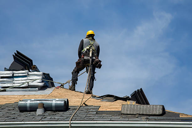Professional Gutter Installation technician working in Blanchard, ID